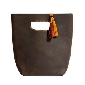 Johnny Was- LEATHER Stitch Detail Bucket Bag - NWT